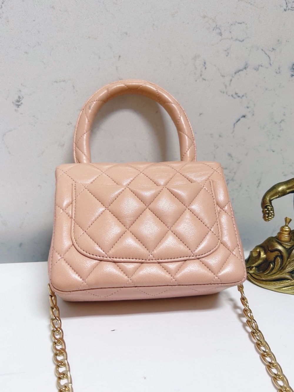 Authentic Chanel ULTRA RARE 90’s Top Handle Mini Kelly “Child” Handbag - Picture 11 of 15
